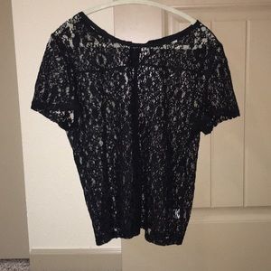 Black lace top